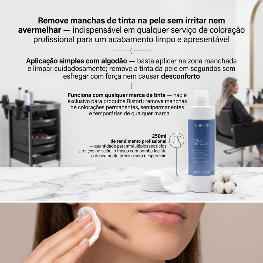 Risfort Color Remover Loção Limpadora Manchas de Tinta 250ml