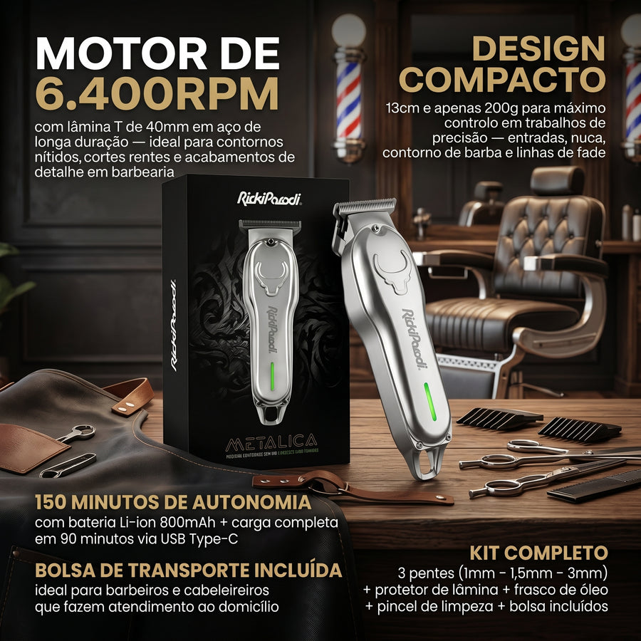 RickiParodi Metalica Máquina de Contornos Sem Fio 6.400RPM