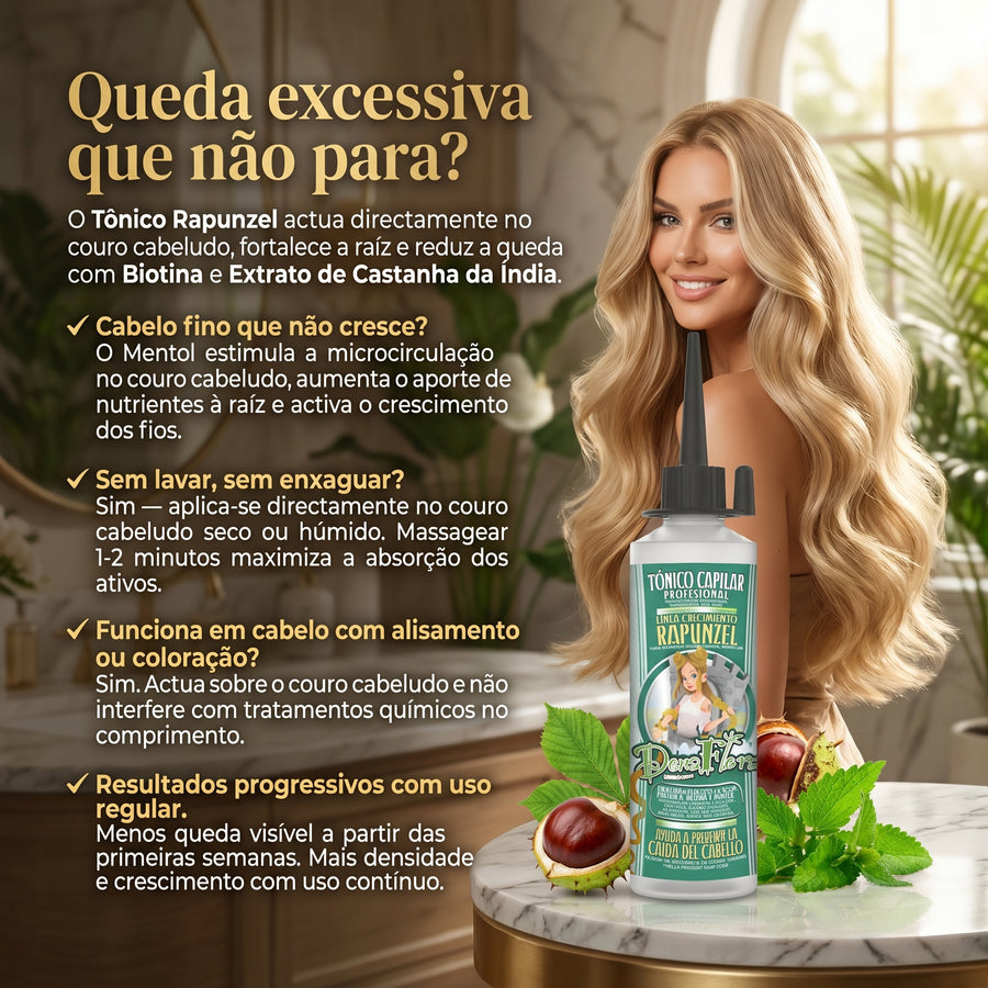 Dona Flora Rapunzel Tônico Capilar Anti-Queda & Crescimento 70ml