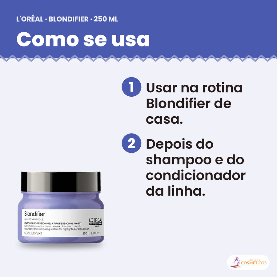 Como se usa a máscara L'Oréal Professionnel Blondifier 250 ml, passo a passo