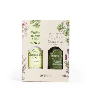 Avatim Dia Dia Pack Chá Verde & Ervas Emulsão 200ml e Gel de Banho 200g