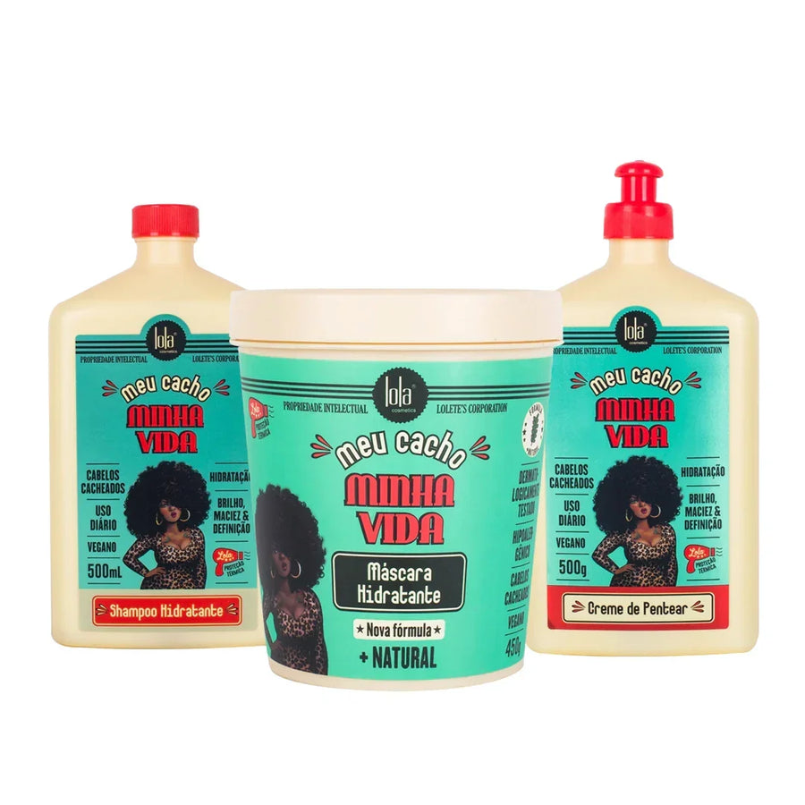 Lola Meu Cacho minha Vida Pack Máscara+Creme de Pentear+Shampoo