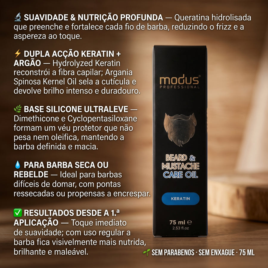 Modus Óleo Barba e Bigode Keratin 75ml