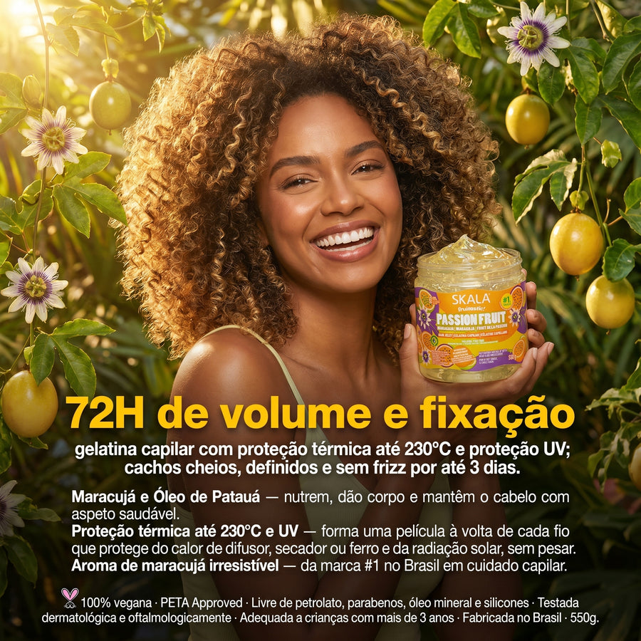 Skala Fruitastic Maracujá Gelatina Capilar 550g