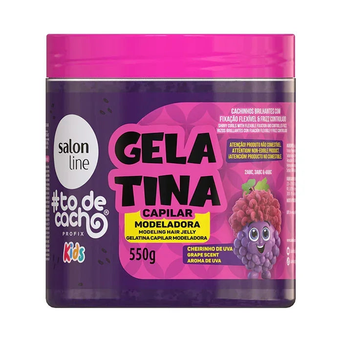 Salon Line Kids TodeCacho Uva Gelatina Modeladora 550g - Ilha dos cosméticos