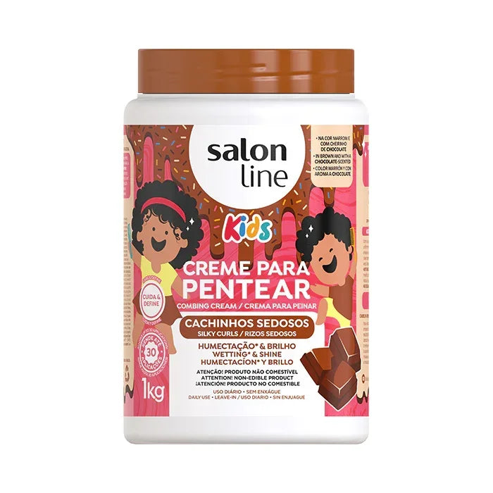 Salon Line kids Cachinhos Sedosos Creme Para Pentear 1kg - Ilha dos cosméticos