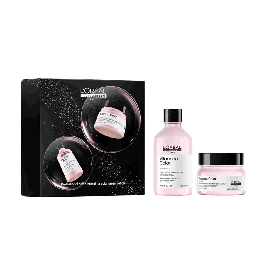 L'Oréal Professionnel Vitamino Color Pack Natal Shampoo e Máscara, caixa de Natal com os produtos