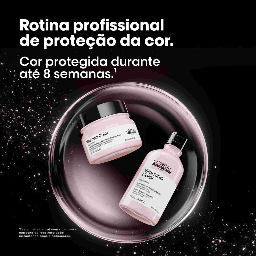 L'Oréal Professionnel Vitamino Color shampoo e máscara, com a cor protegida até 8 semanas