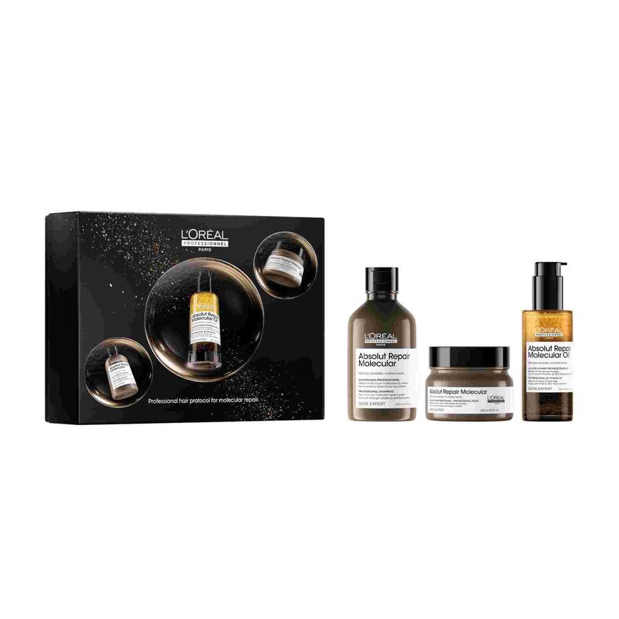 L'Oréal Professionnel Absolut Repair Molecular Pack Natal Trio, caixa de Natal com os produtos
