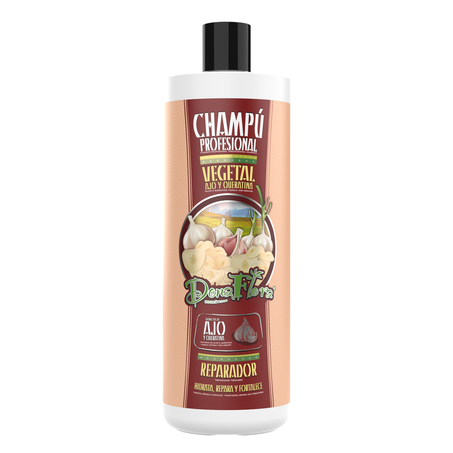 Dona Flora Alho e Queratina Shampoo Reparador 1L