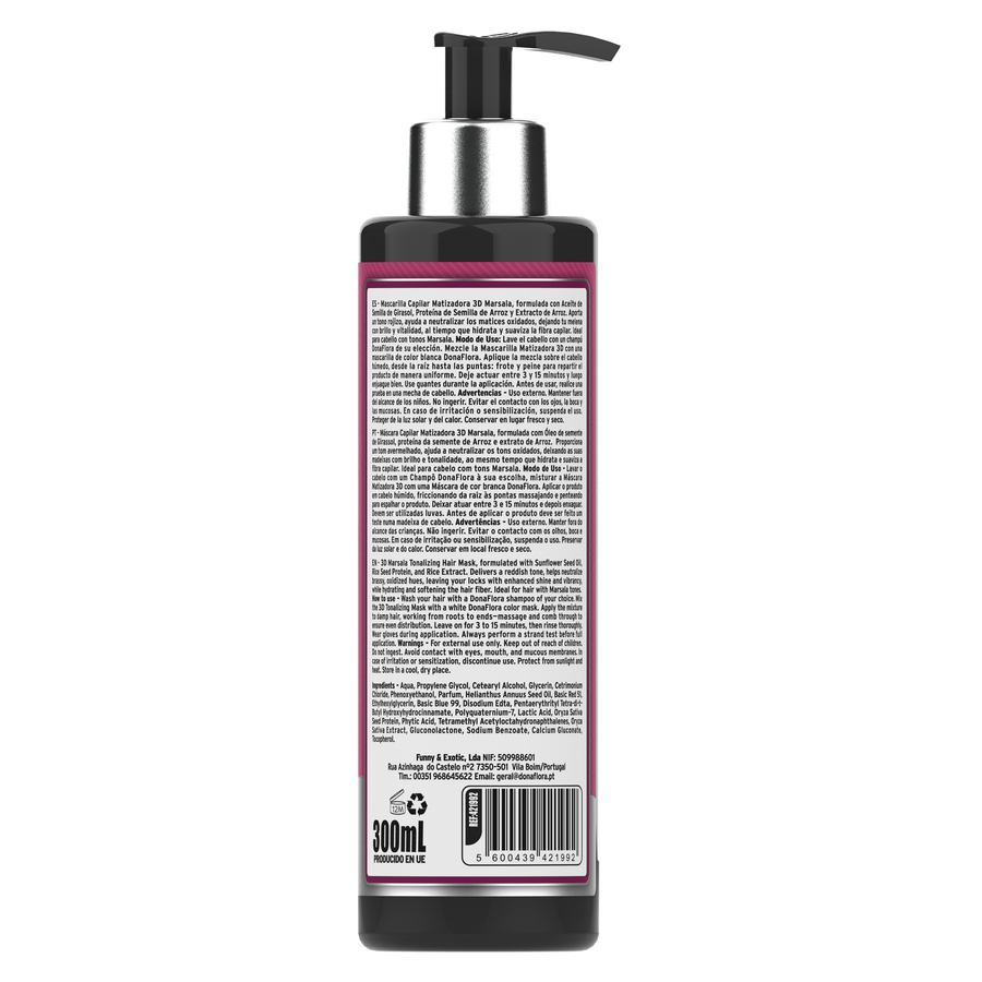 Dona Flora Matizadora 3D Marsala Pigmento & Brilho 300ml