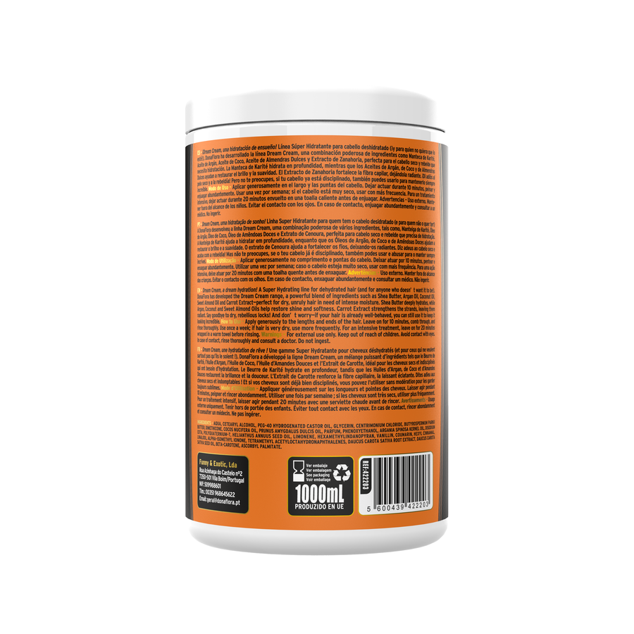 Dona Flora Dream Cream Máscara Capilar Profissional Super Hidratante 1000ml