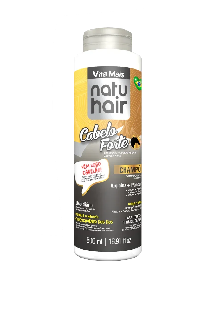 NatuHair Cabelo Forte Shampoo 500ml - Ilha dos cosméticos