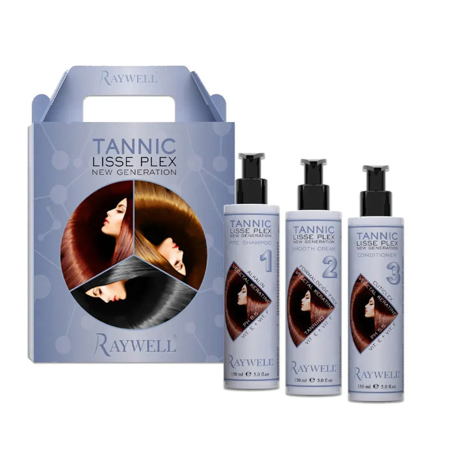 Raywell Kit Tannic Lisse Plex 3x 150ml - Ilha dos cosméticos