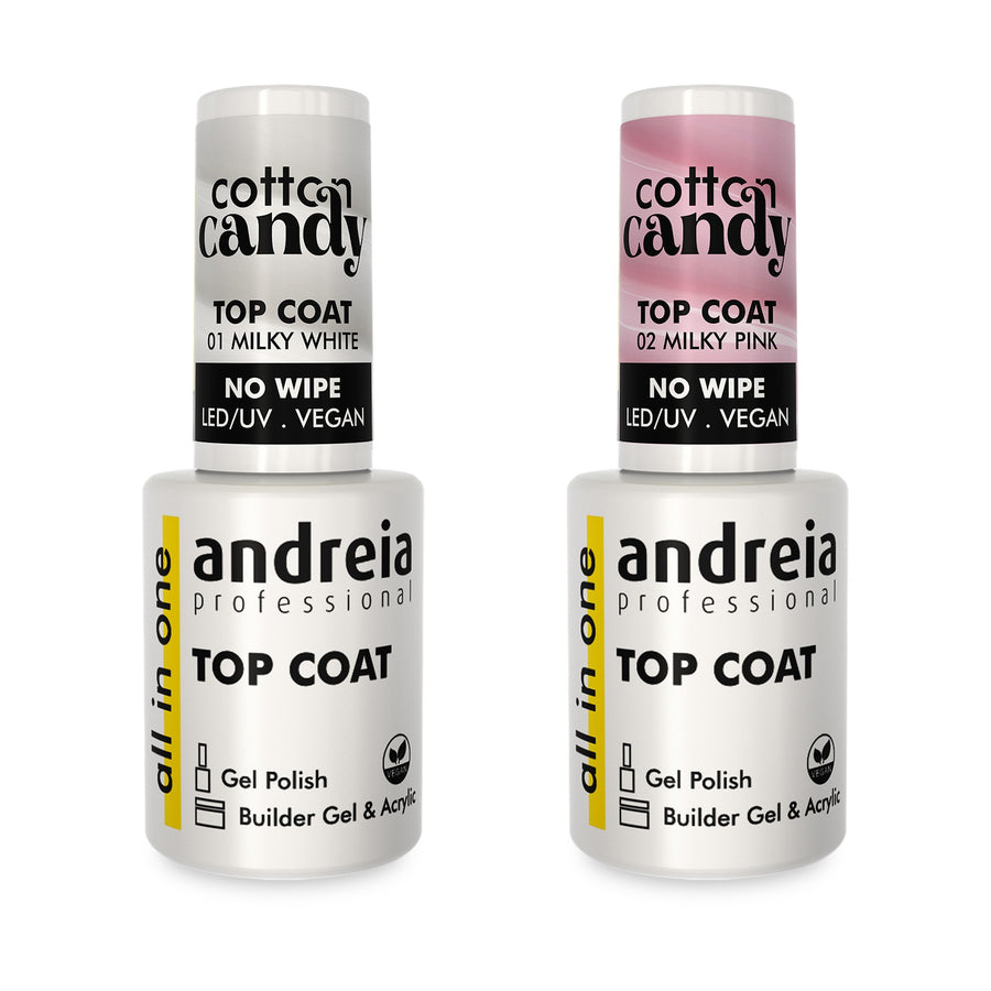 Andreia Cotton Candy Top Coat Leitoso 10,5ml