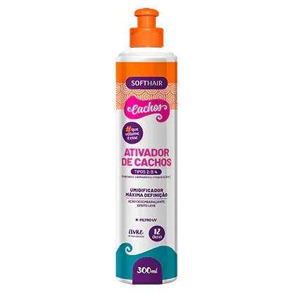 Soft Hair Ativador de Cachos Tipo 2/3/4 300ml - Ilha dos cosméticos