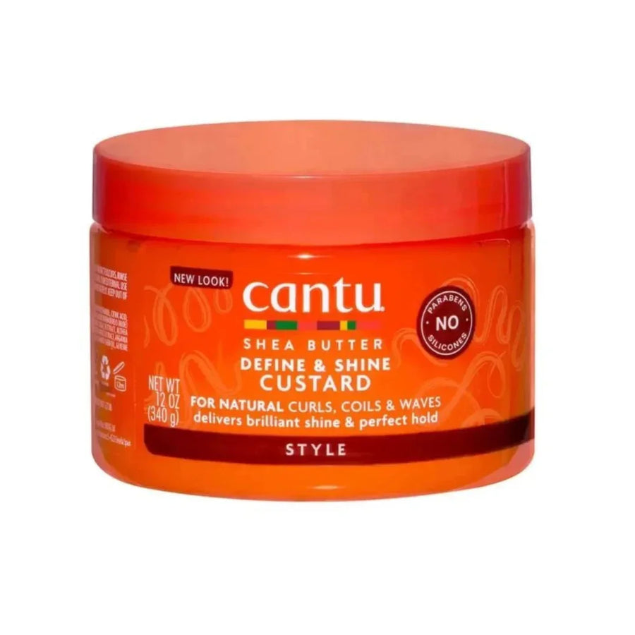 Cantu Shea Butter Define & Shine Custard Creme De Fixação 340g - Ilha dos cosméticos
