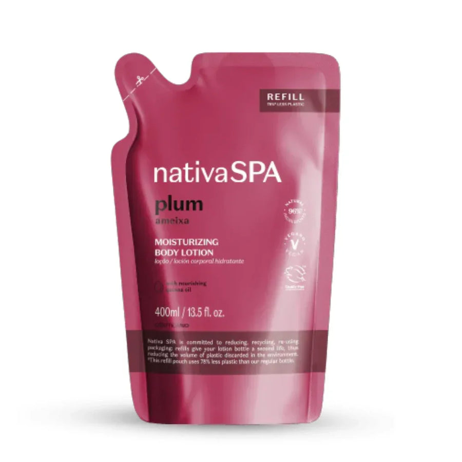 O Boticário Refil Loção Hidratante Corporal Nativa Spa Ameixa 400ml - Ilha dos cosméticos