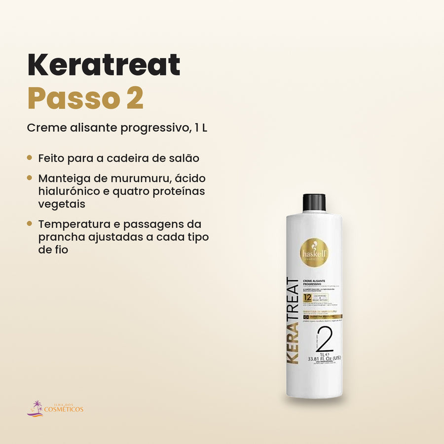 Haskell Keratreat Passo 2, creme alisante progressivo de 1 L