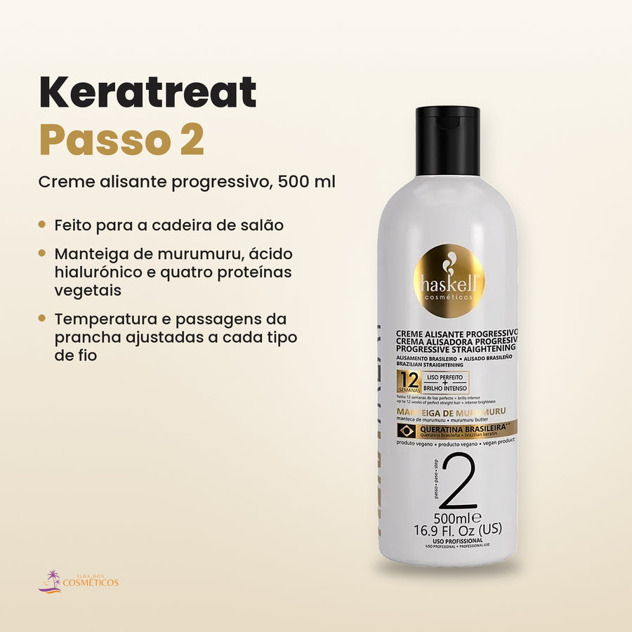 Haskell Keratreat Passo 2, creme alisante progressivo de 500 ml