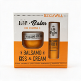 Leticia Well Bálsamo Labial Kiss & Cream com Vitamina E — stick 6g e creme 30g