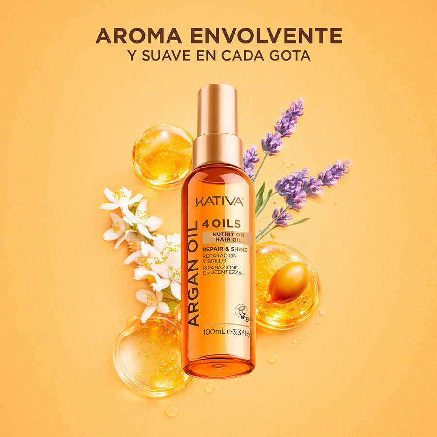 Kativa Argan Oil 4 Oils Óleo Capilar Reparação e Brilho: o aroma