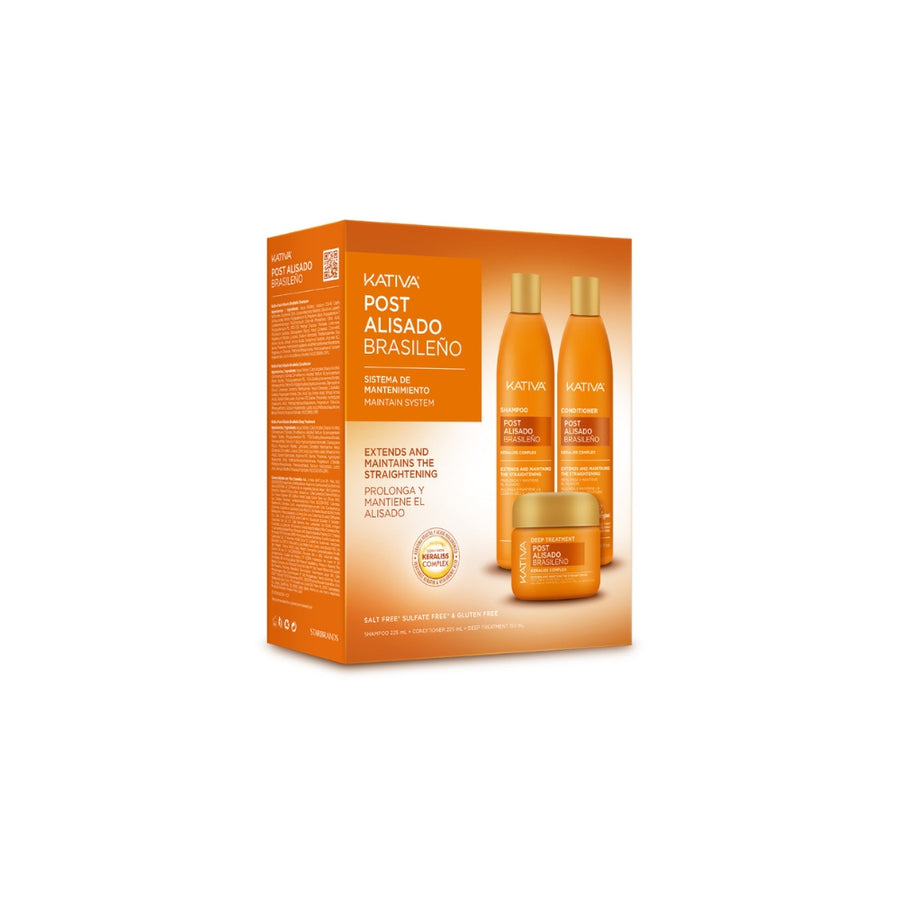 Kativa Post Alisado Pack Pós-Alisamento Shampoo 225ml + Condicionador 225ml + Máscara 150ml
