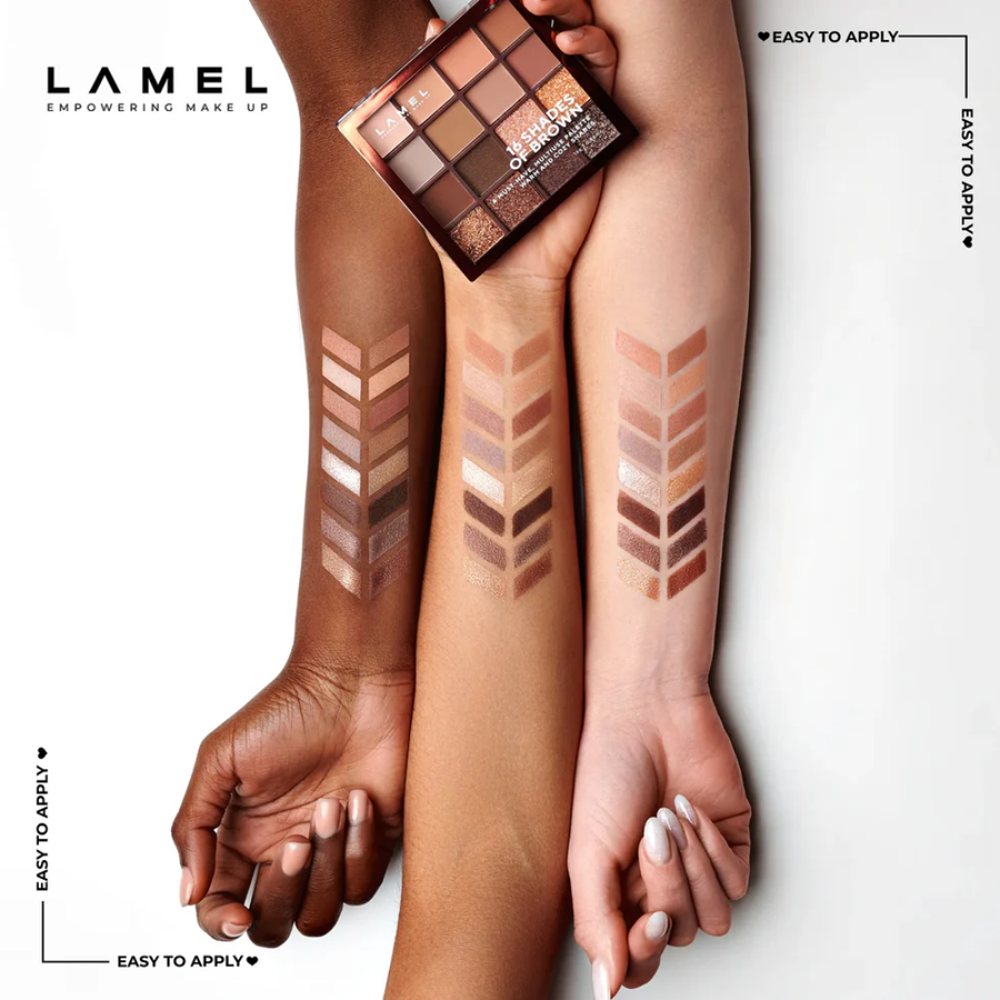 Lamel 16 Shades of Brown Paleta de Sombras em Tons Castanhos 16g, imagem da marca Lamel