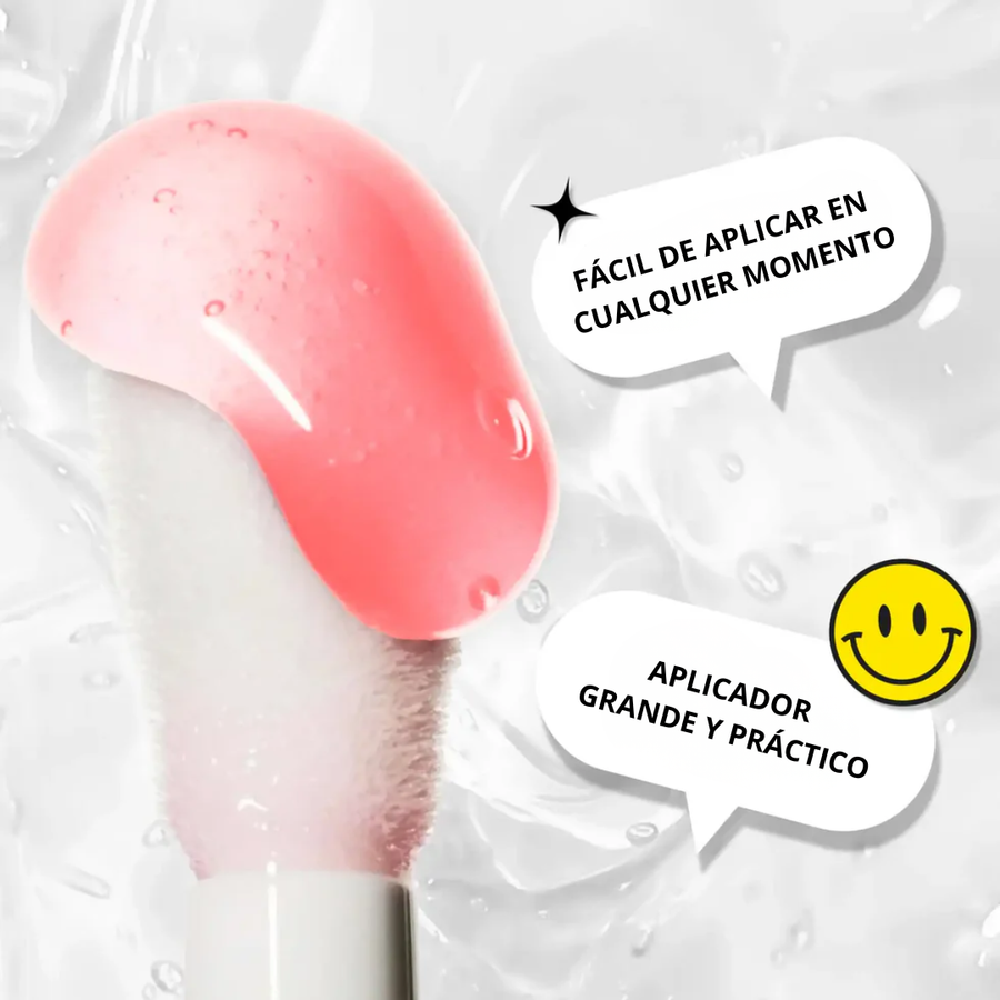 Lamel Let's Glaze Óleo Labial Hidratante com Brilho 4ml Nº 401, painel da marca com as características
