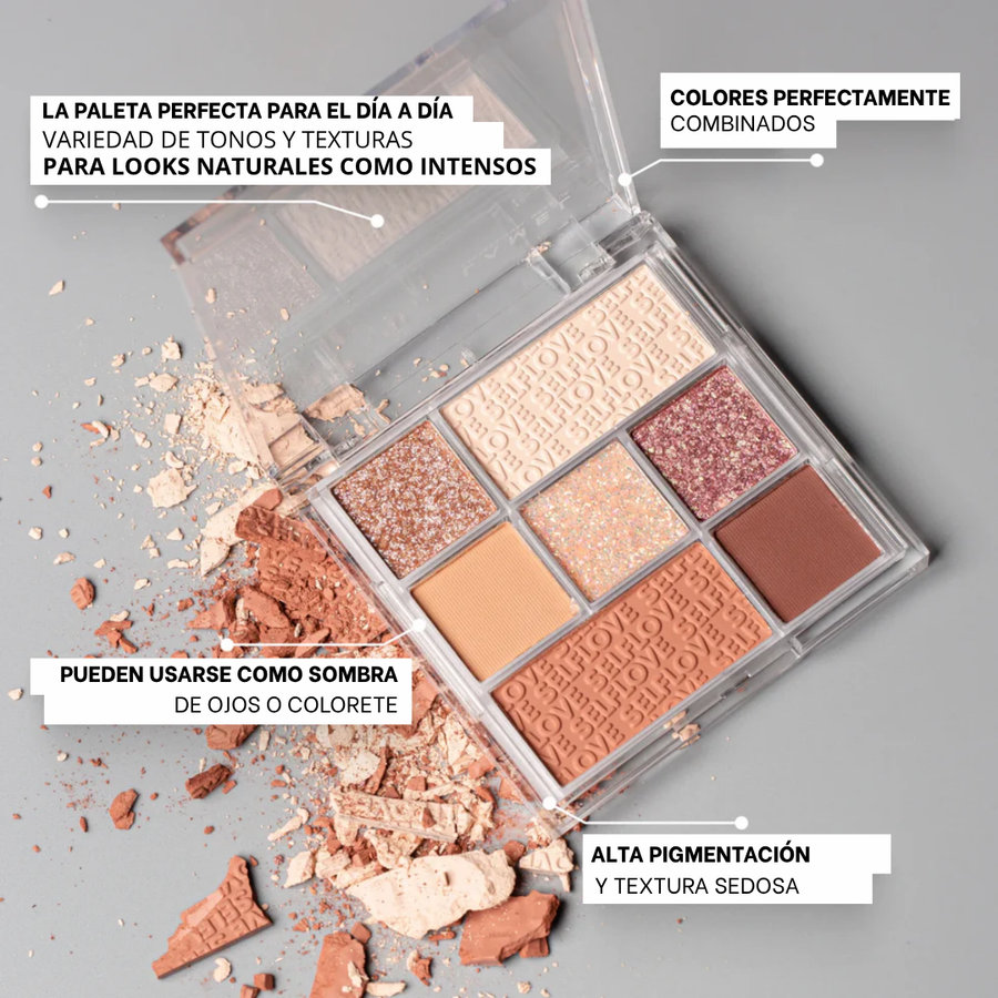 Lamel Selflove Paleta de Sombras Mate e Brilho 8,5g Nº 401, painel da marca com as características