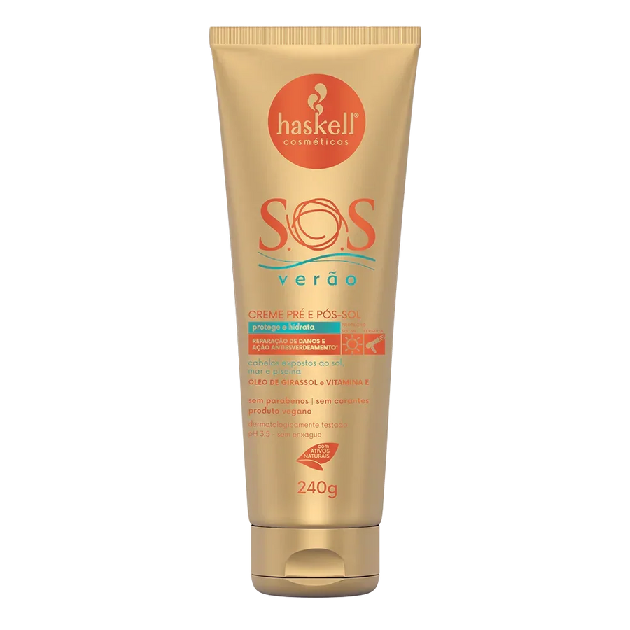 Haskell S.O.S Verão Creme Pré e Pós Sol 240g - Ilha dos cosméticos