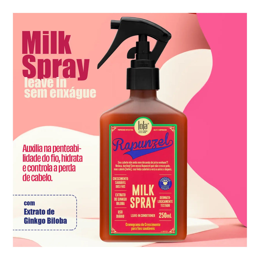 Lola Rapunzel Milk Spray Leave-in Anti-Queda 250ml — foto oficial da marca