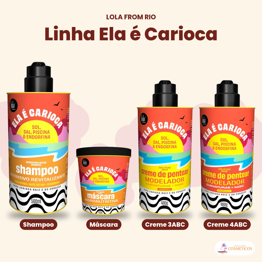 Máscara Ela é Carioca Lola Hidronutritiva Sol e Sal: a linha Ela é Carioca da Lola from Rio