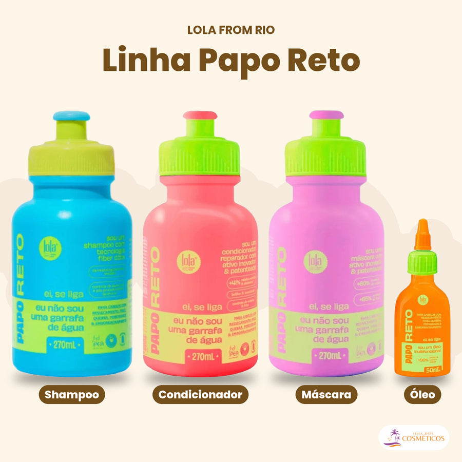 Shampoo Papo Reto Lola Fiber D.tox Remove Metais: a linha Papo Reto da Lola from Rio
