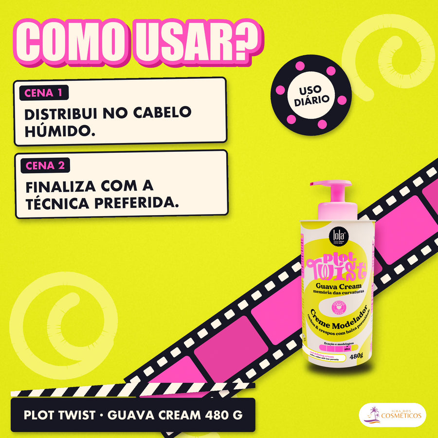 Creme Plot Twist Lola Guava Modeladora: como usar, passo a passo, com a frequência