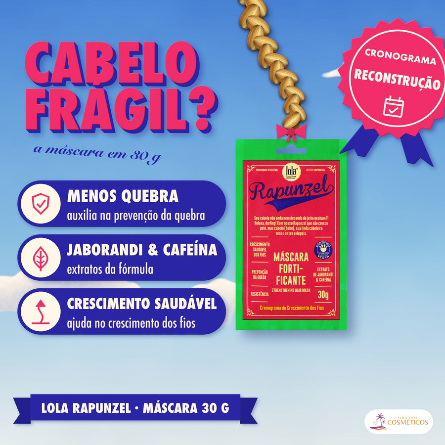 Máscara Rapunzel Lola Fortificante Anti-Queda: apresentação, com o que a fórmula faz pelo fio