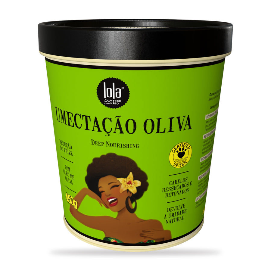 Lola Umectação Oliva Máscara de Umectação Redução do Frizz 450g