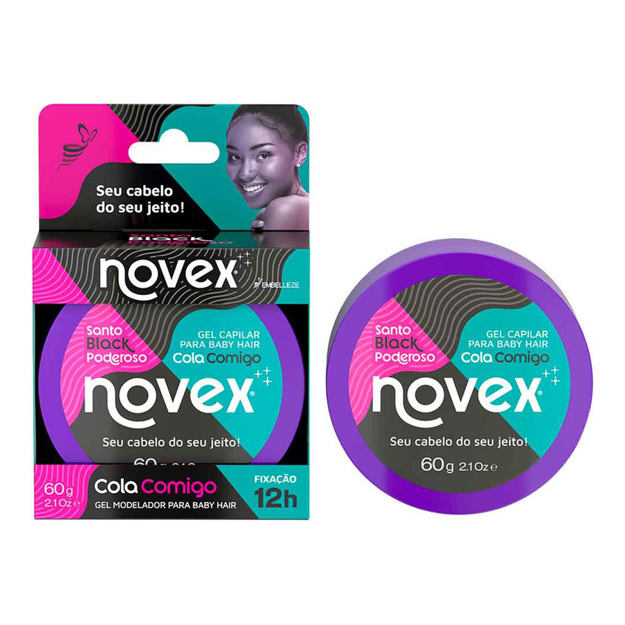 Novex Santo Black Poderoso Gel Cola Comigo 60g, foto oficial da marca