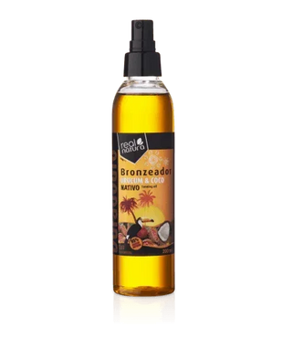 Real Natura Óleo Bronzeador Urucum + Coco 200ml - Ilha dos cosméticos
