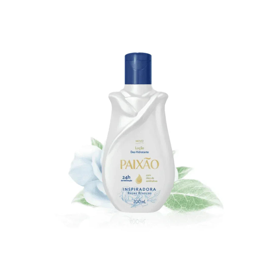 Paixão Loção Deo Hidratante Rosas Brancas 200ml - Ilha dos cosméticos