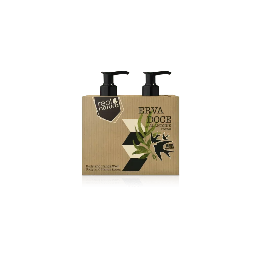 Real Natura Pack Creme e Gel Lavagem para Mãos e Corpo Erva Doce 300ml - Ilha dos cosméticos