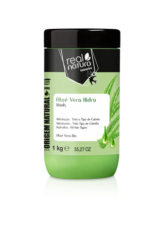 Real Natura Aloé Vera Hidra Máscara 1Kg - Ilha dos cosméticos