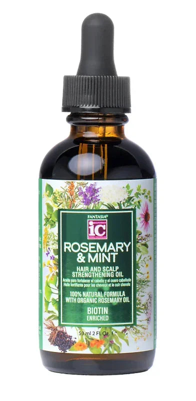 Fantasia IC Rosemary & mint Hair And Scalp Strengthening oil 100% Natural 59 Ml - Ilha dos cosméticos