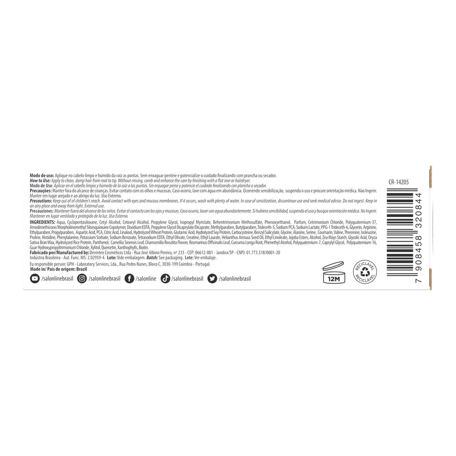 Salon Line Meu Liso Recarga De Queratina Vegetal 2x40g — foto oficial da marca