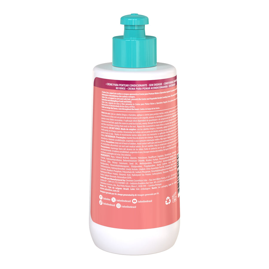 Salon Line SOS Cachos Rícino e Queratina Creme de Pentear 300ml — foto oficial da marca