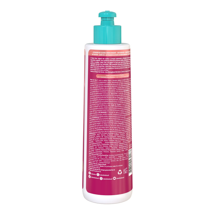 Salon Line SOS Cachos Rícino e Queratina Ativador de Cachos 300ml — foto oficial da marca