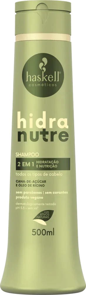 Haskell Hidranutre Shampoo Hidratação e Nutrição 500ml e 1L