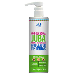 Creme de Pentear Ondulando a Juba Widi Care Ondas: frasco de 500 ml da linha Juba para as curvaturas 2A, 2B e 2C