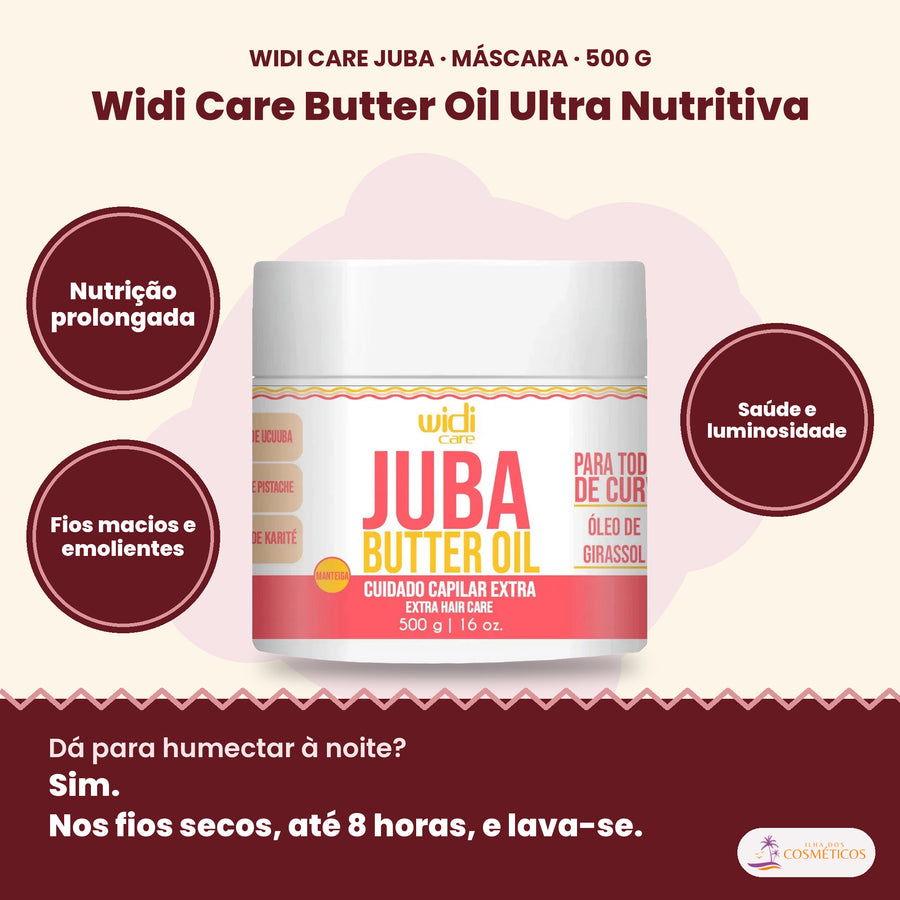 Widi Care Butter Oil Ultra Nutritiva: Nutrição prolongada, fios macios e emolientes, saúde e luminosidade