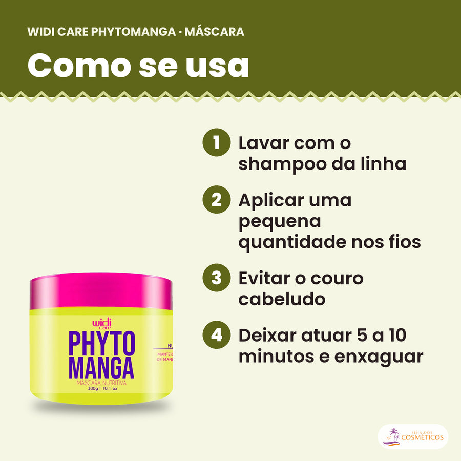Modo de uso: Widi Care PhytoManga Máscara Nutritiva